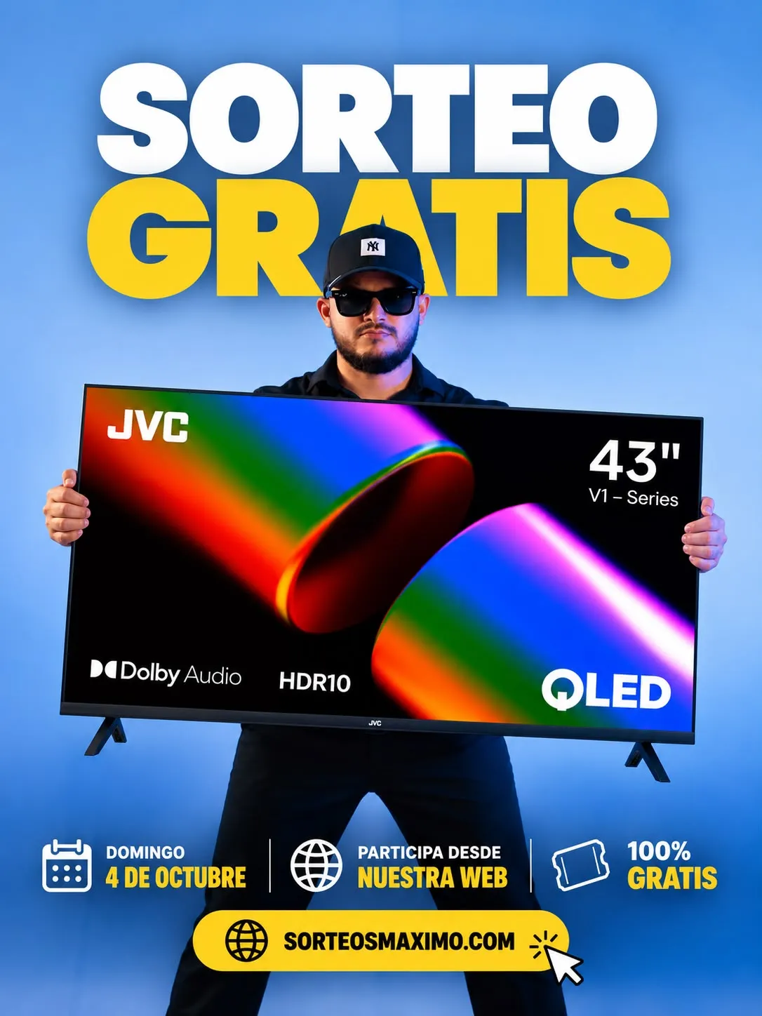 🔥 ¡Gana TOTALMENTE GRATIS UN SMART TV  QLED DE 43 PULGADAS 